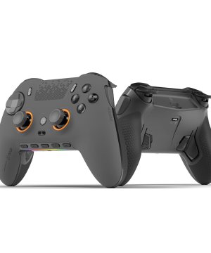 SCUF ENVISION PRO Wireless V1 (2023) PC Gaming Controller - Five Remappable G-Keys - Remappable Back Paddles - Instant Triggers - iCUE Compatible - Steel Grey
