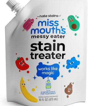 Miss Mouth's Messy Eater Stain Treater - 16oz Refill - Newborn & Baby Essentials - No Dry Cleaning Food, Grease, Coffee Off Laundry, Underwear, Fabric