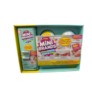 Mini Brands Mini Minis Fill the Fridge Exclusive Bundle - Refrigerator + 3 Capsules in Gift Packaging by Zuru